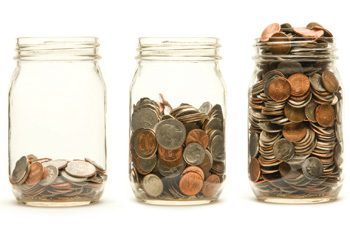 three yars of coins