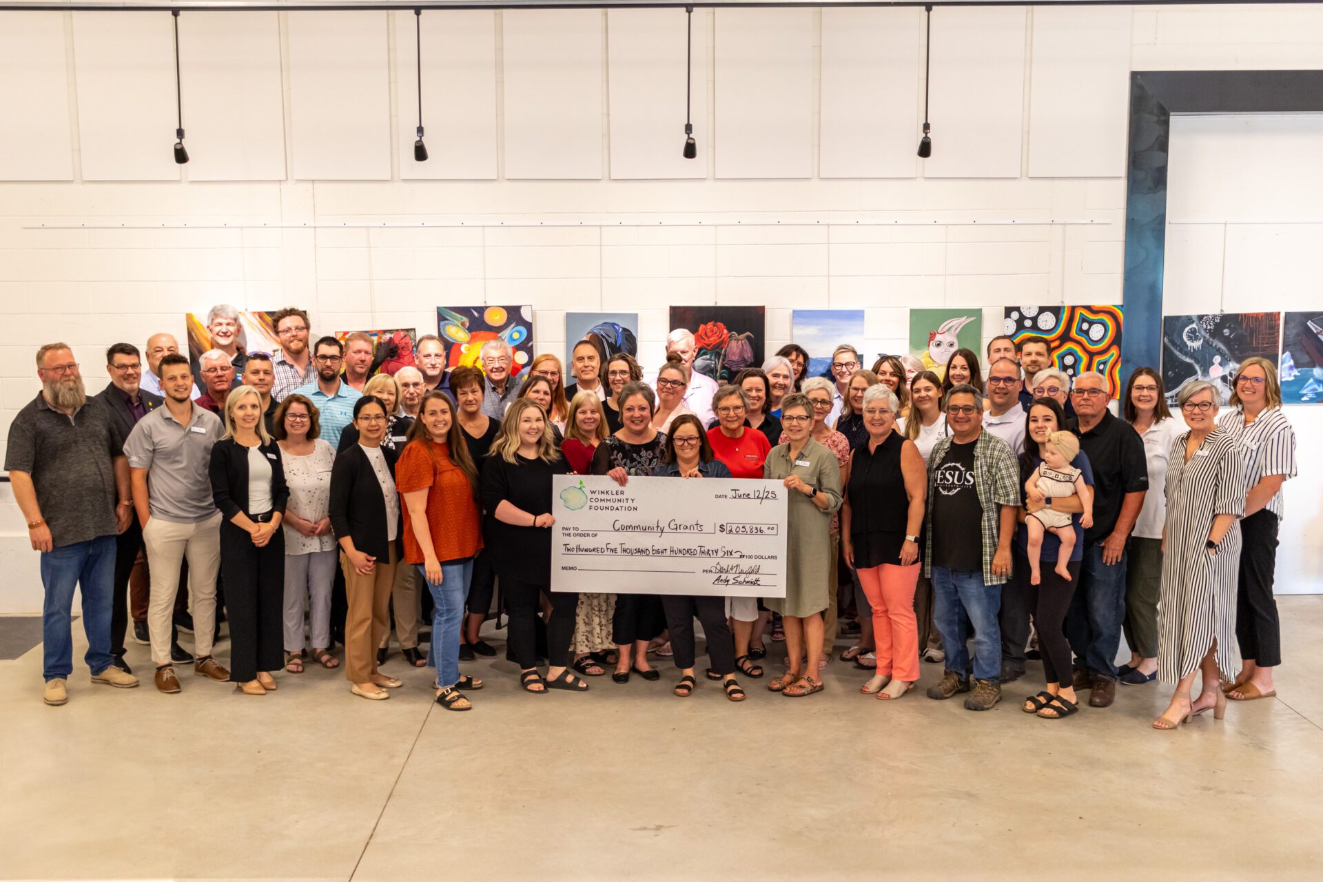 2023 grant cheque group photo